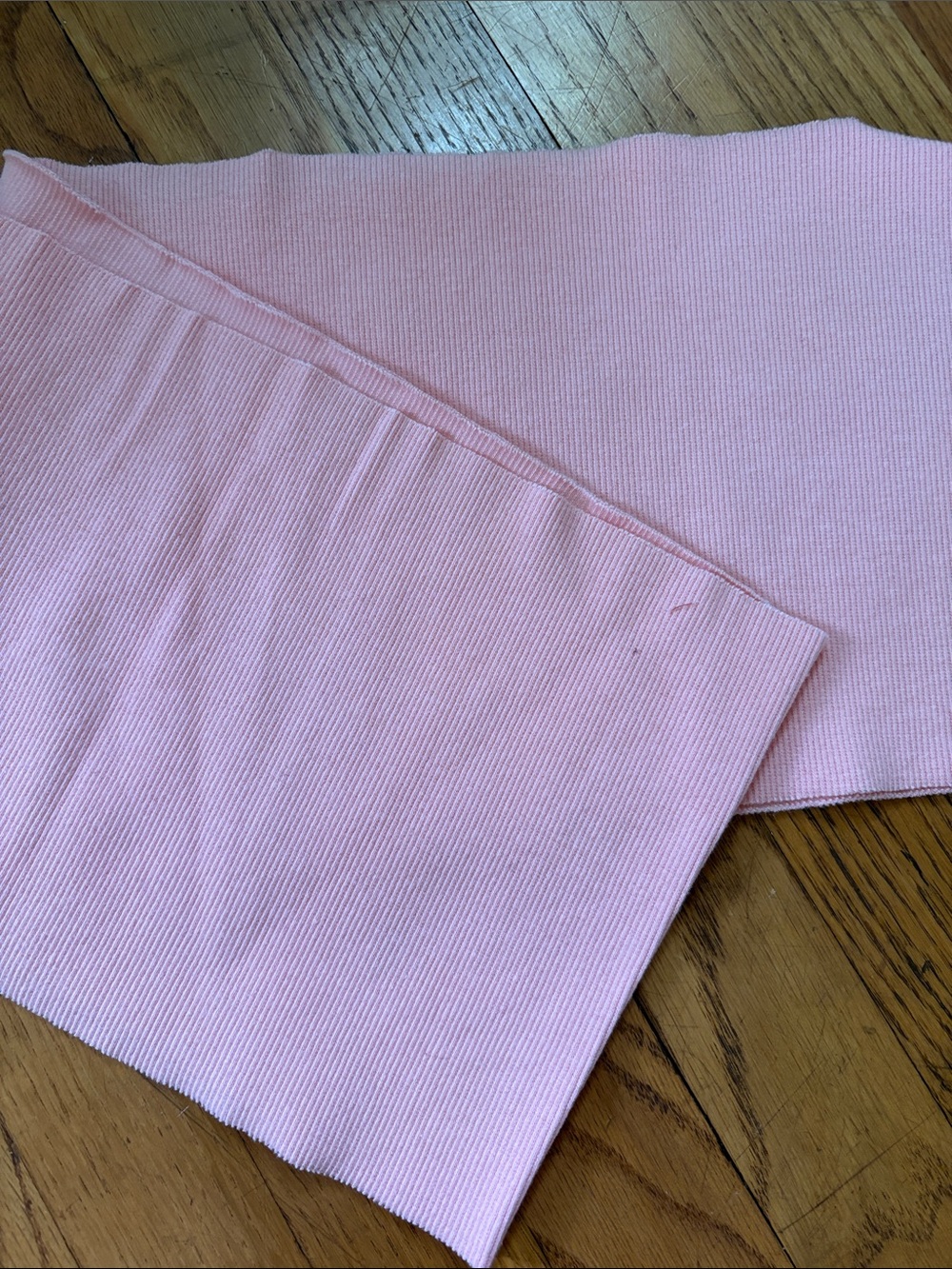 Pink rib knit tube